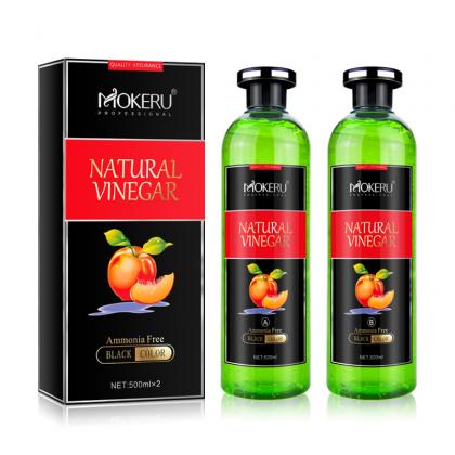 Mokeru Fruit Vinegar Gel Hair Color Natural Black Color Dye for Hair Natural Ammonia Free Color Dye