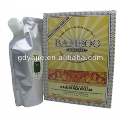 Permanente 100% cubre canas color negro herbal Crema aceite negro natural de la planta aceite sin amoníaco por Liangxin