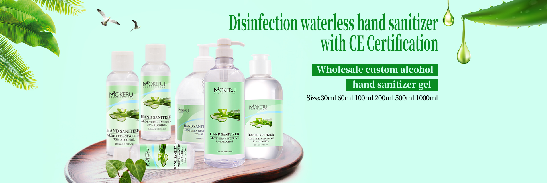 Waterless disinfection alcohol hand sanitizer